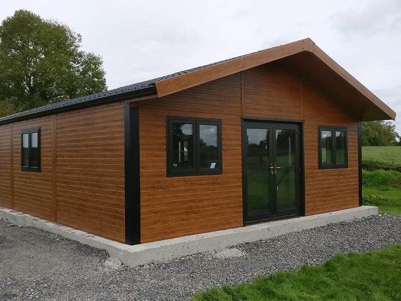 12.2m x 7m 80mm Insulated Chalet Shanette Sheds