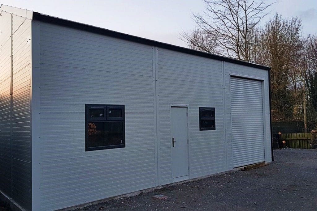 12.2m x 7m with 3.6m walls 40mm Insulation- Goosewing Grey