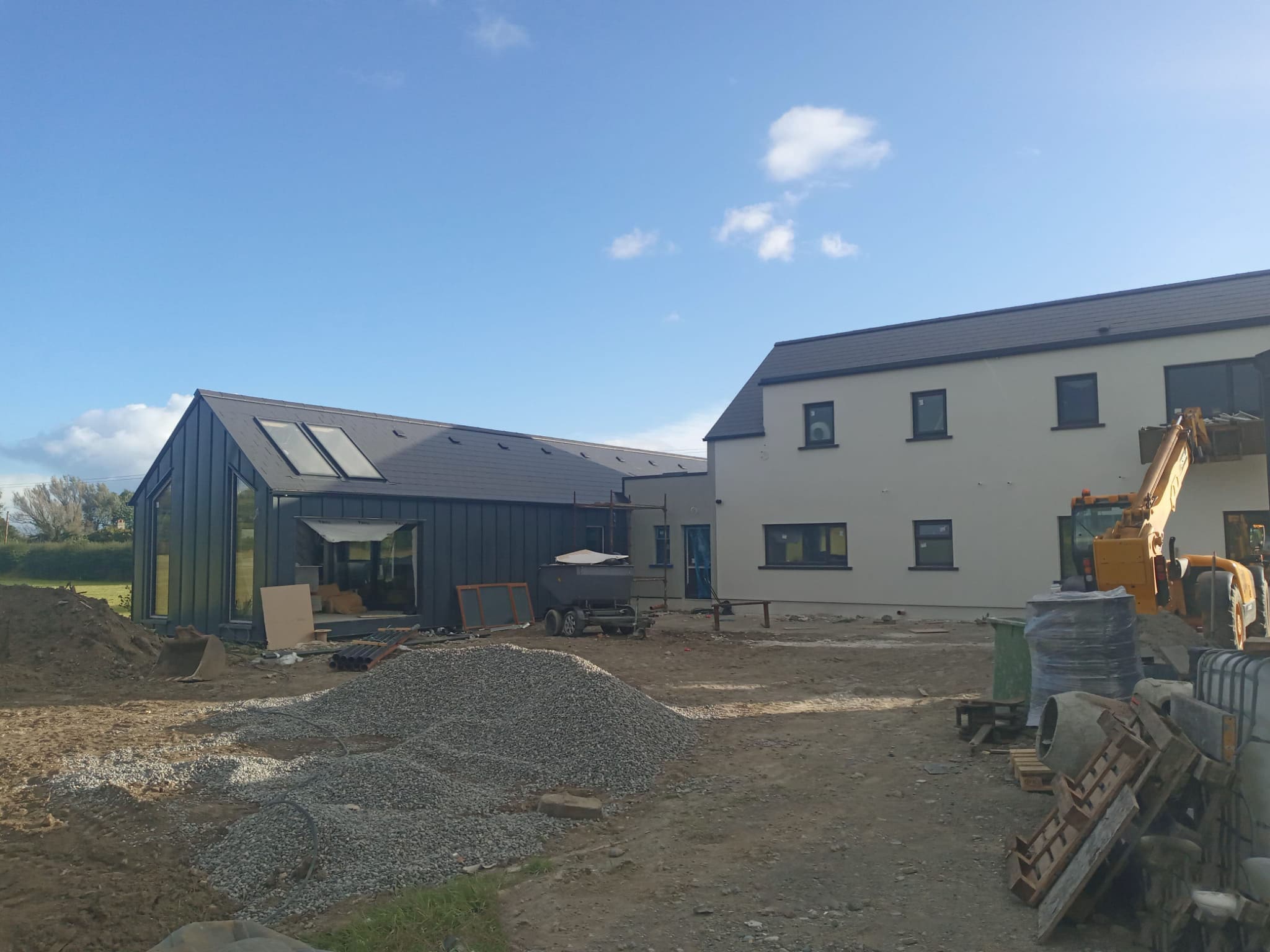shanette steel frames first storey and standing seam extension