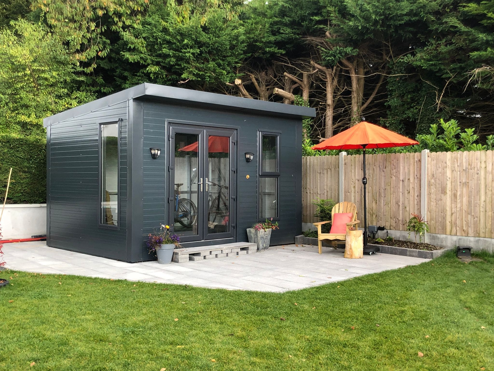 Anthracite Grey Insulated Steel Garden Sheds Dublin