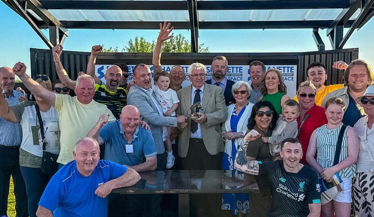 Winning syndicate after Marv Michael wins Shanette Superior Space Steeplechase