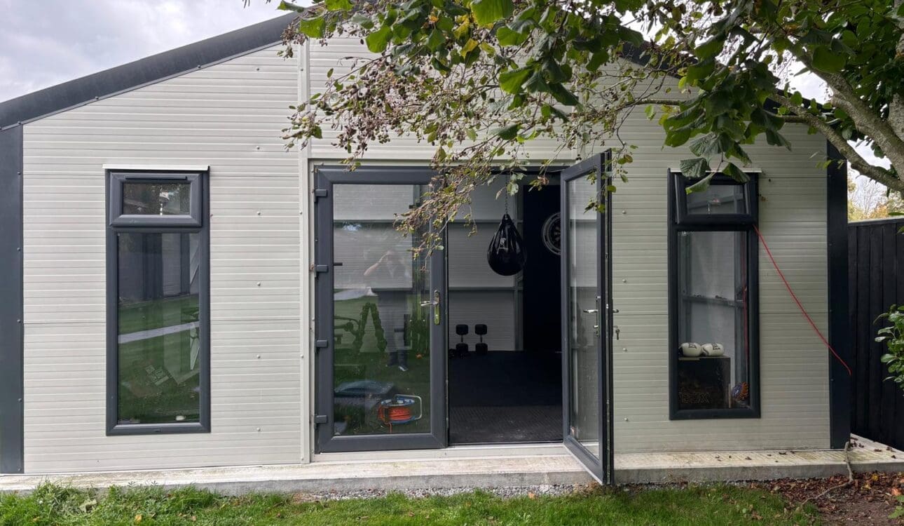 Shanette Superior Space garden gym with double-glazed French doors and windows