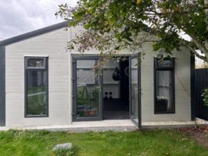 Shanette Superior Space garden gym with double-glazed French doors and windows